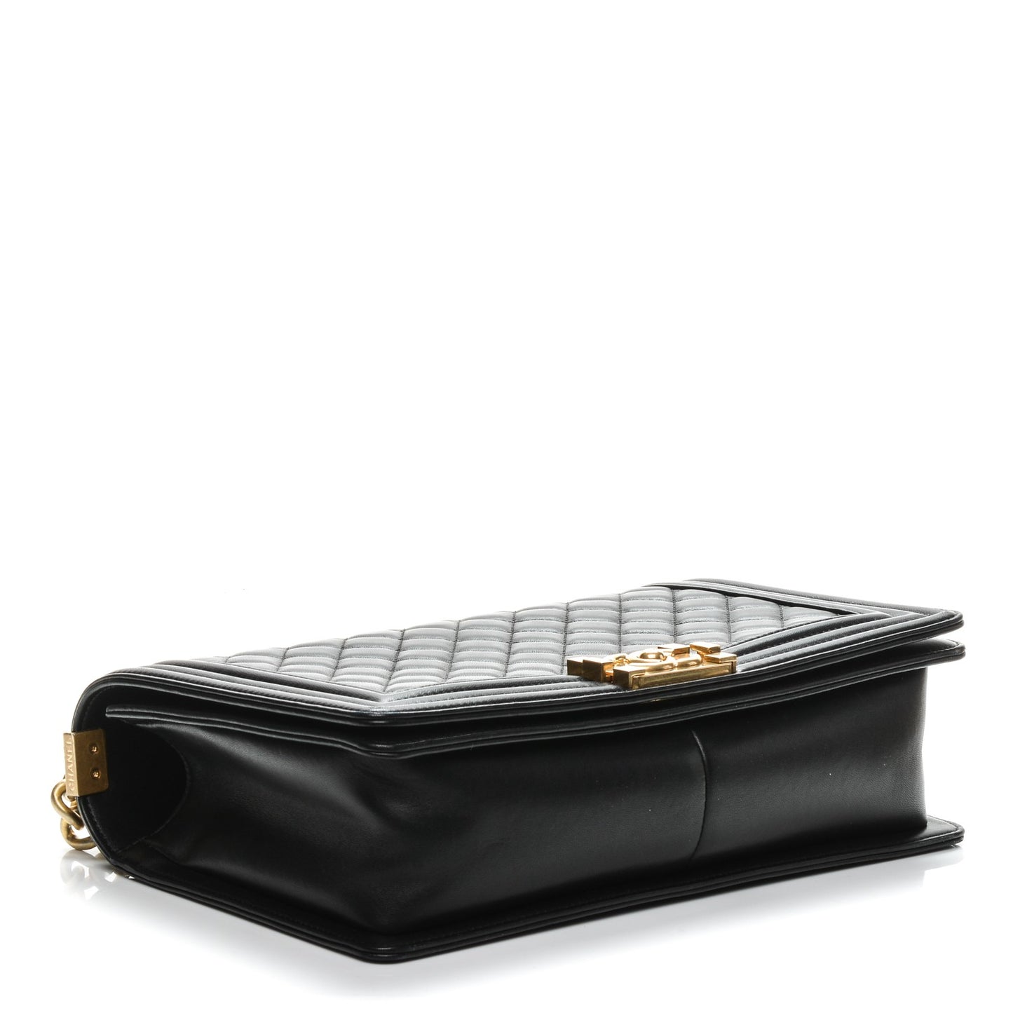 Lambskin Quilted New Medium Boy Flap Black
