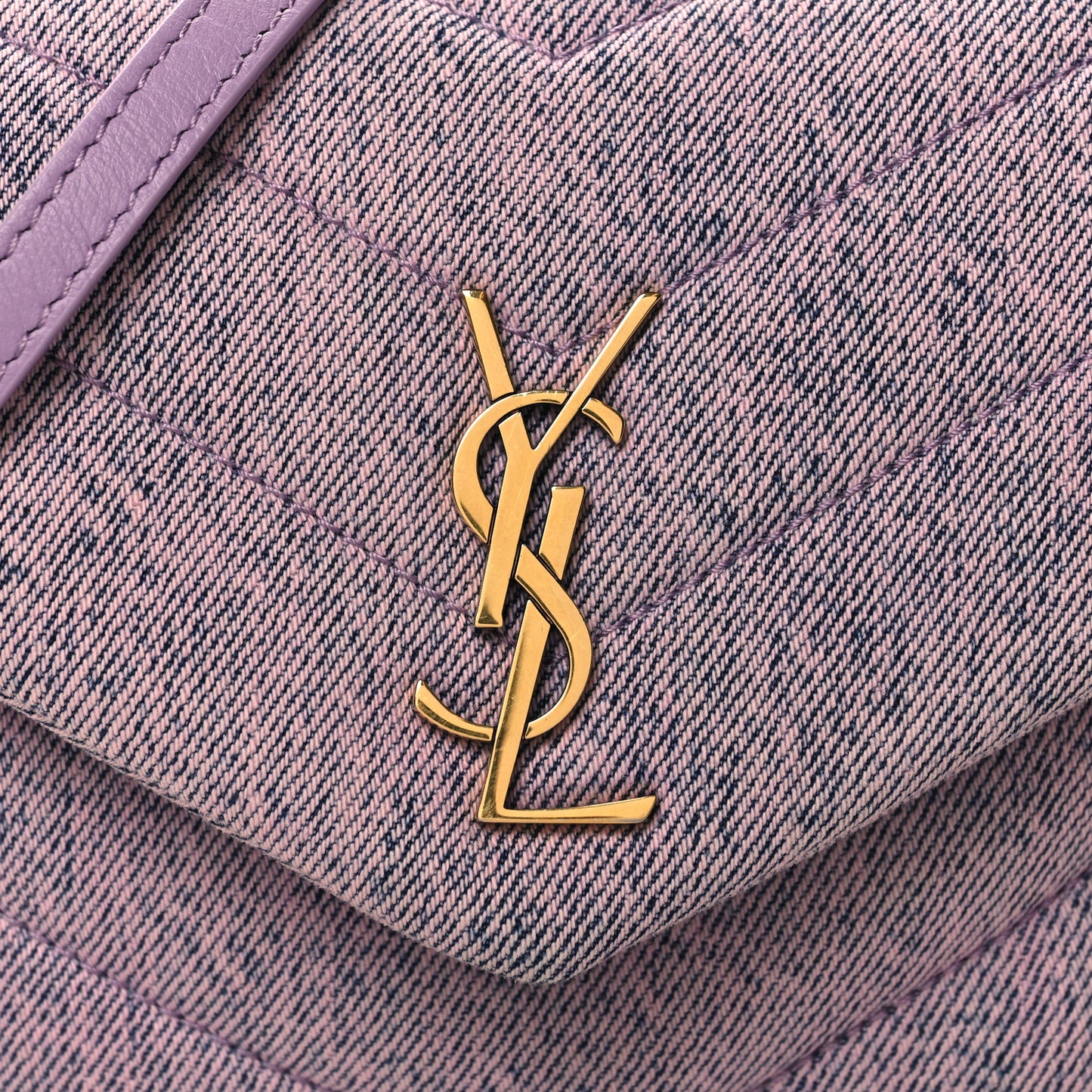 Denim Y Quilted Monogram Toy Loulou Crossbody Bag Bleached Lilac