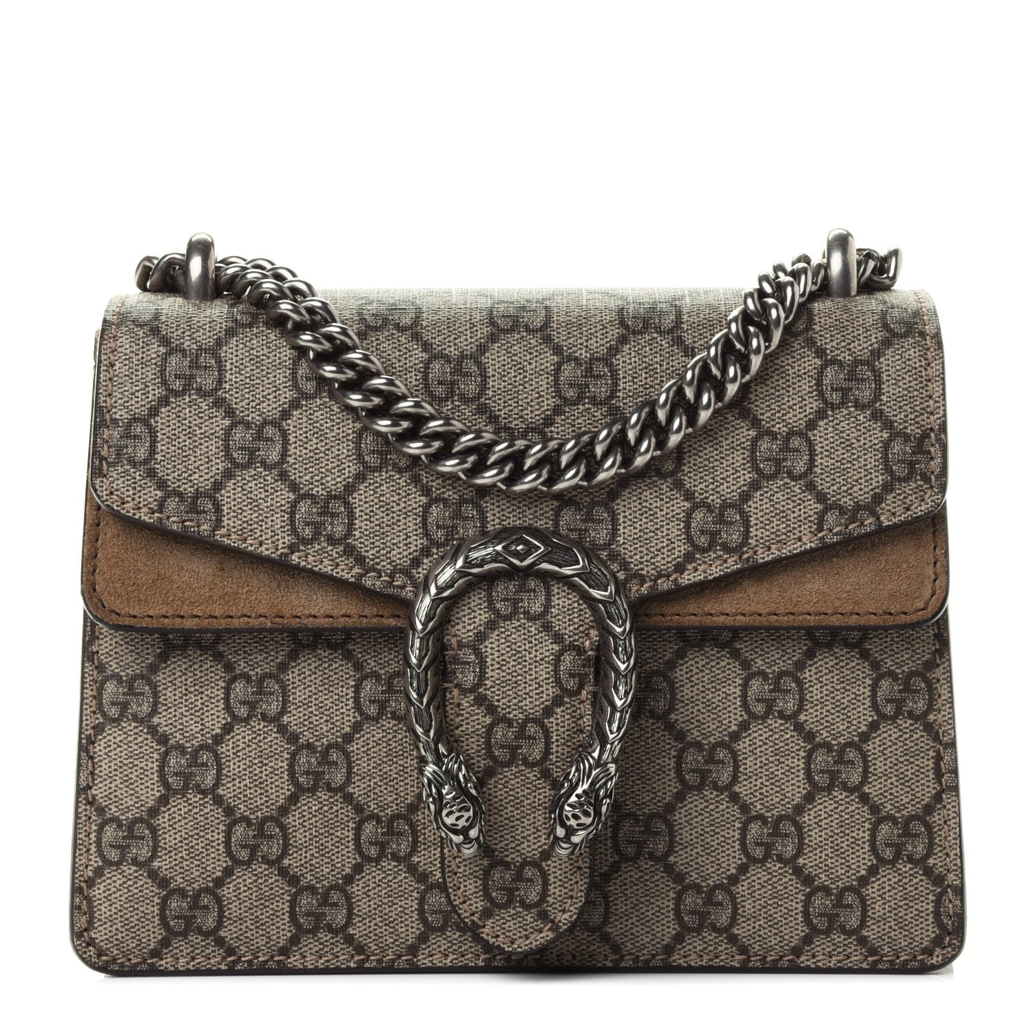 Gucci GG Supreme Monogram Mini Dionysus Shoulder Bag Taupe 1 of 4