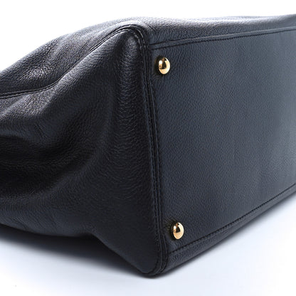 Chanel Calfskin Cerf Executive Shopper Tote Black 9 of 10