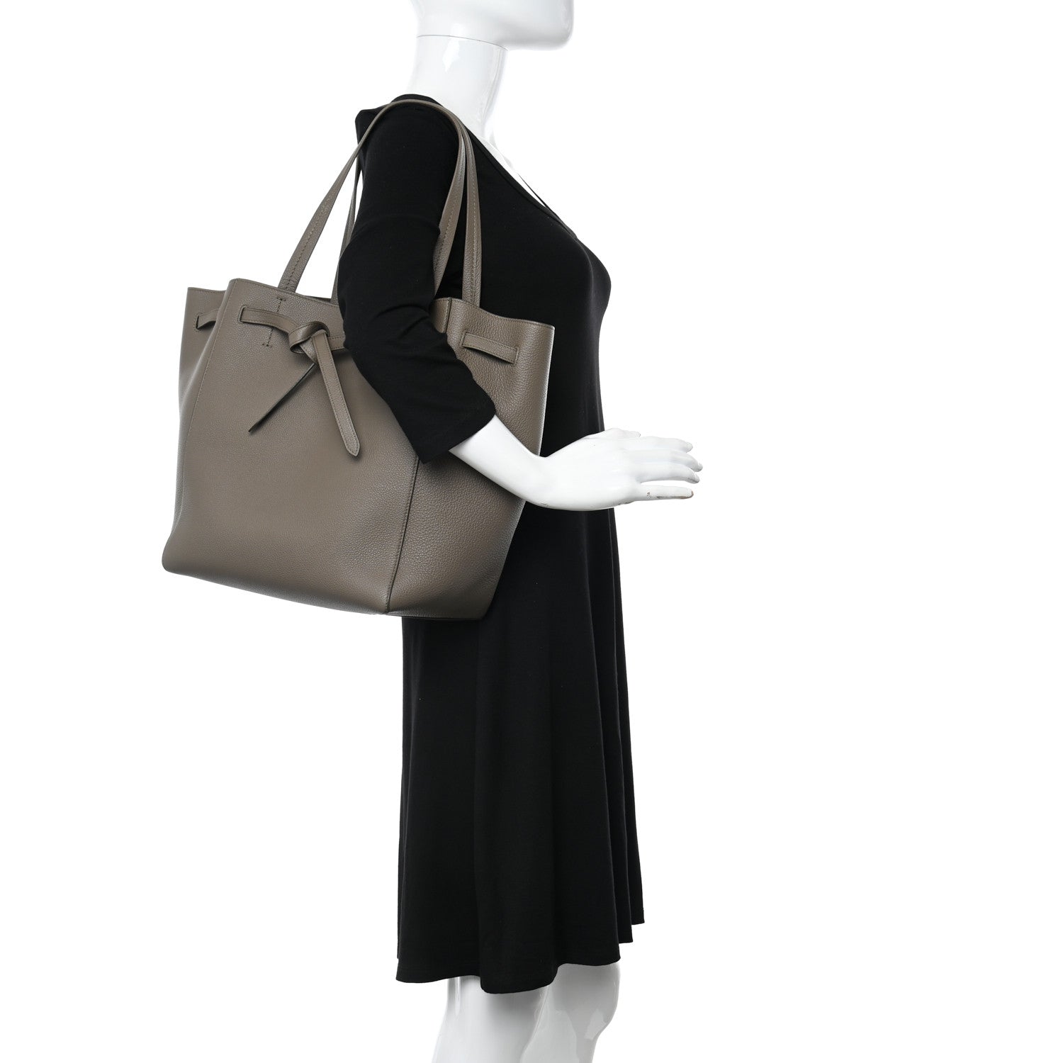 Celine Soft Grained Calfskin Small Belt Cabas Phantom Taupe 2 of 9