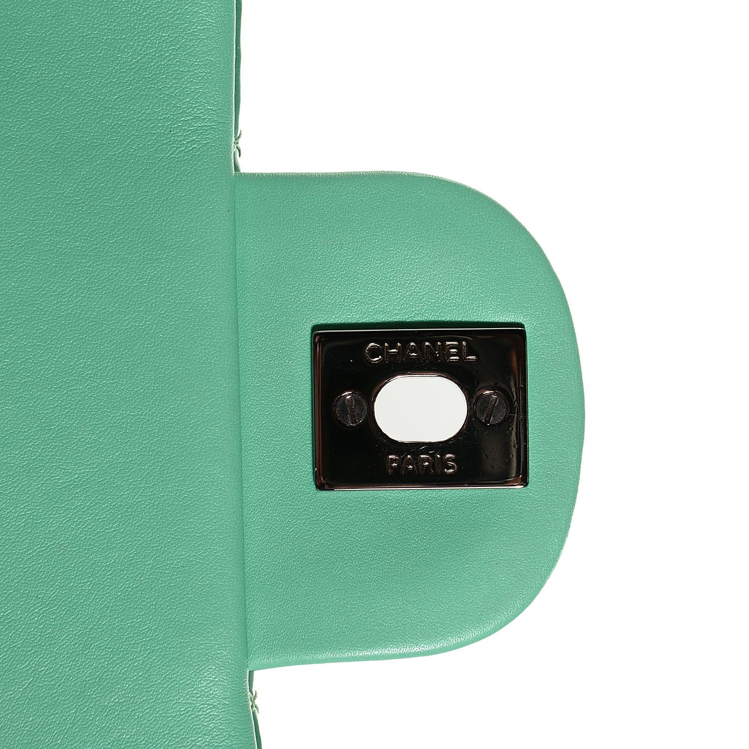 Chanel Patent Calfskin Quilted Mini Rectangular Flap Green 6 of 9