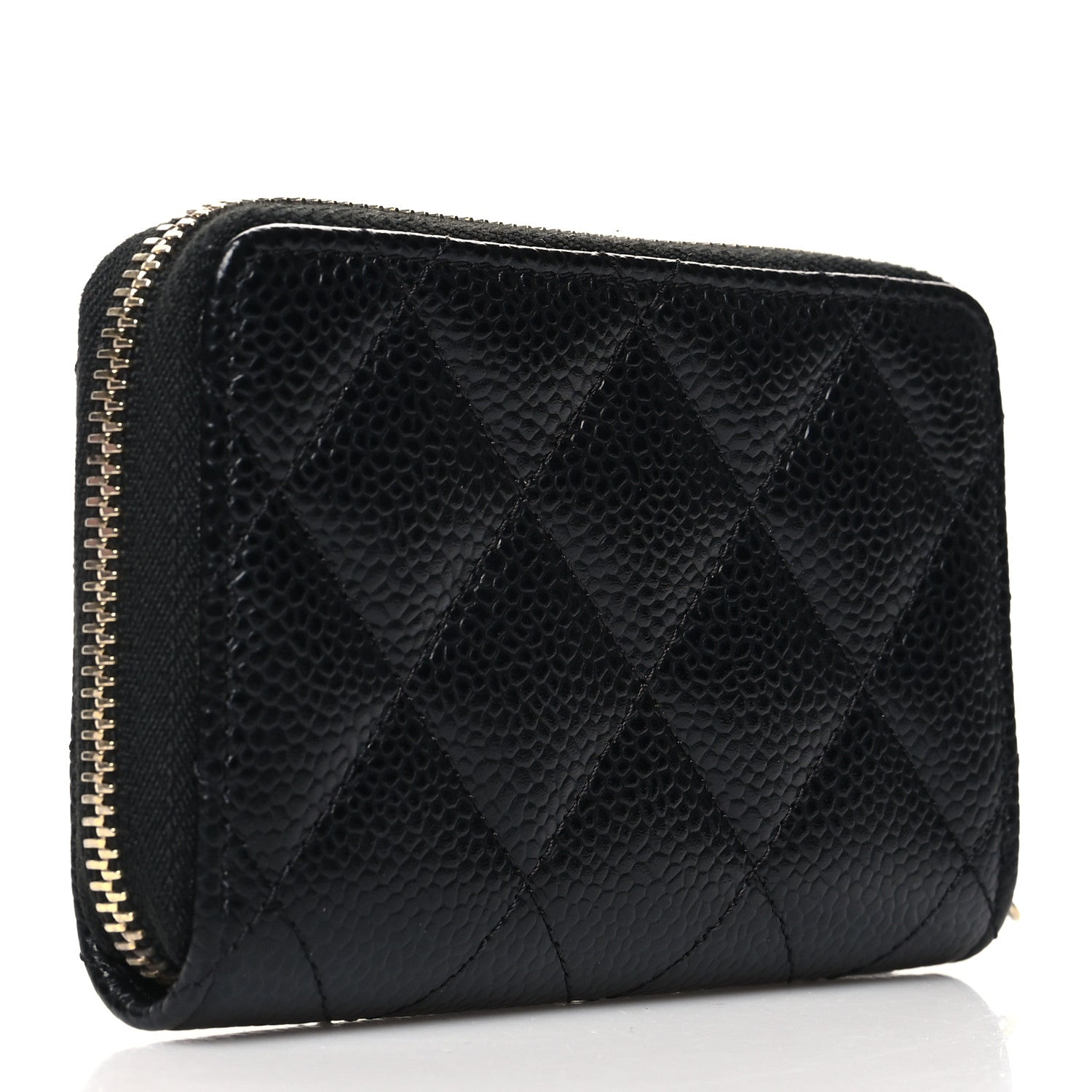 Chanel Caviar Quilted Zip Coin Purse Black 3 of 11