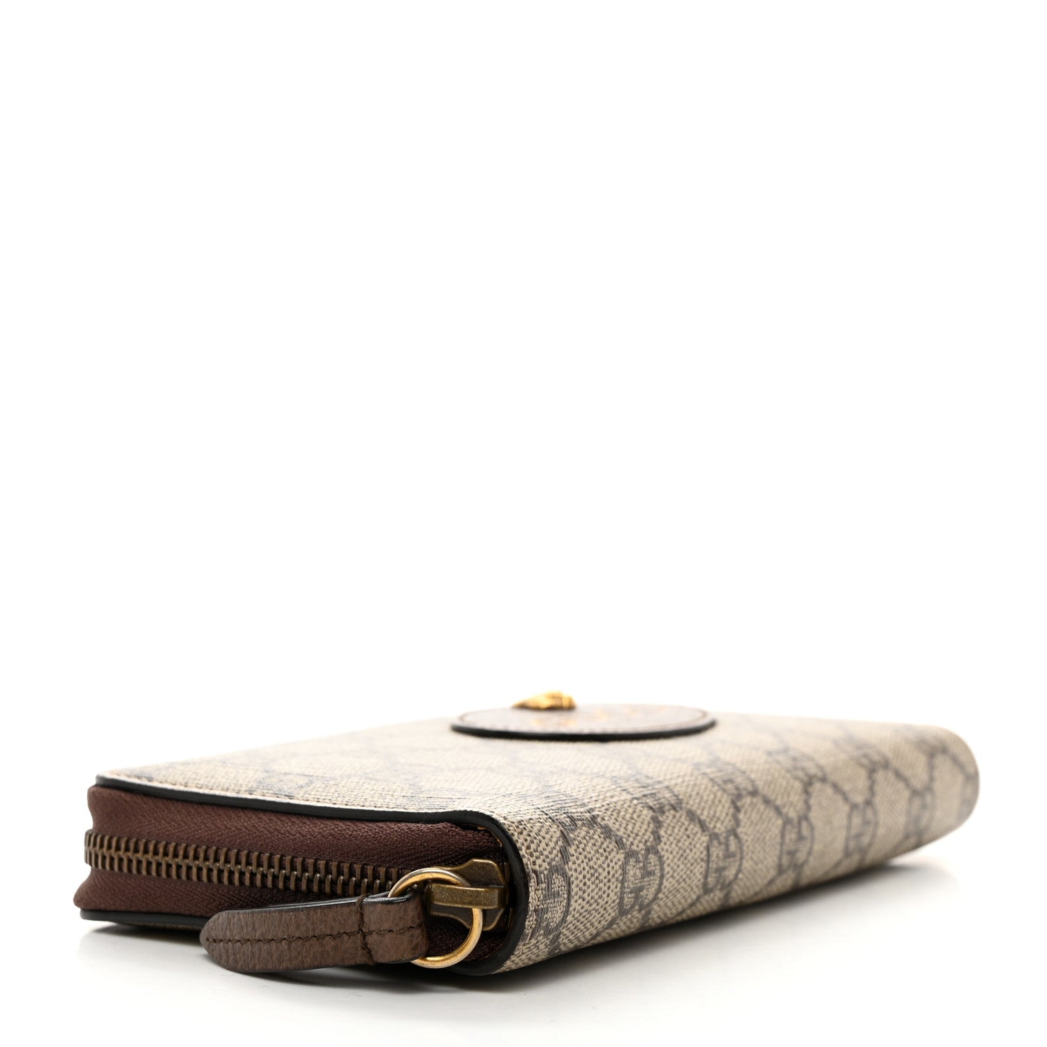 Gucci GG Supreme Monogram Neo Vintage Zip Around Wallet Beige Crop New Acero 4 of 8