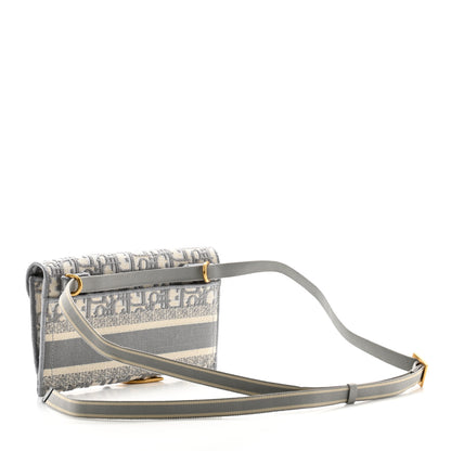 Christian Dior Oblique Slim Saddle Pouch Grey 3 of 11