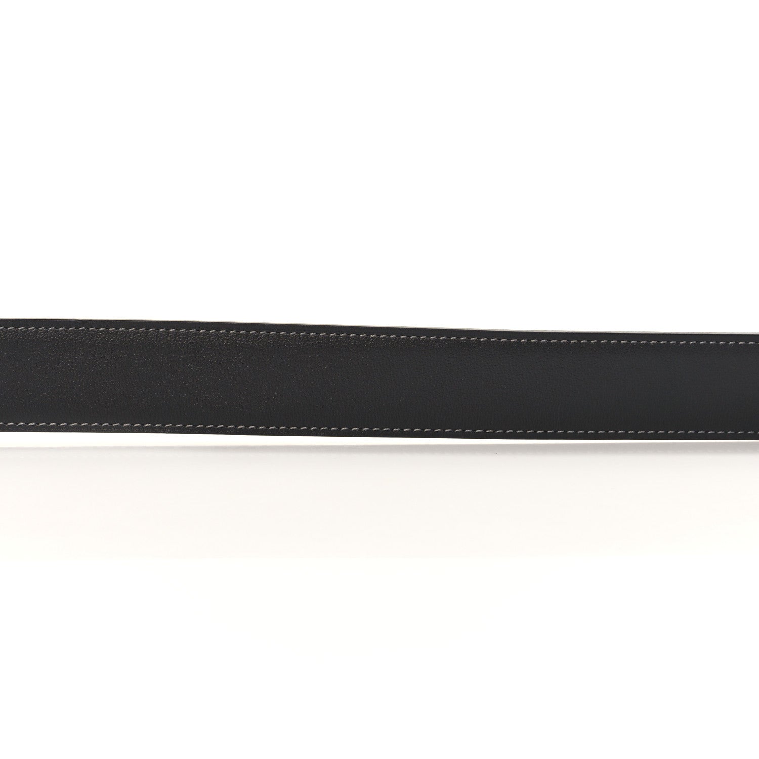 Hermes Box Togo 32mm Guillochee H Belt 95 Black Bleu Jean 6 of 6