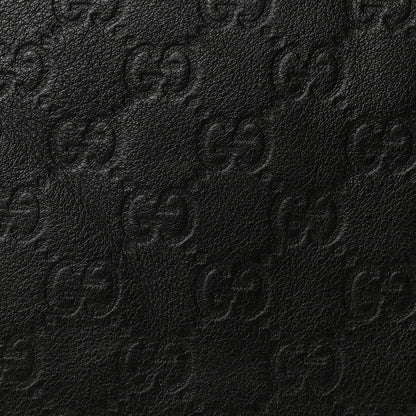 Gucci Guccissima Medium Flat Messenger Bag Black 8 of 10