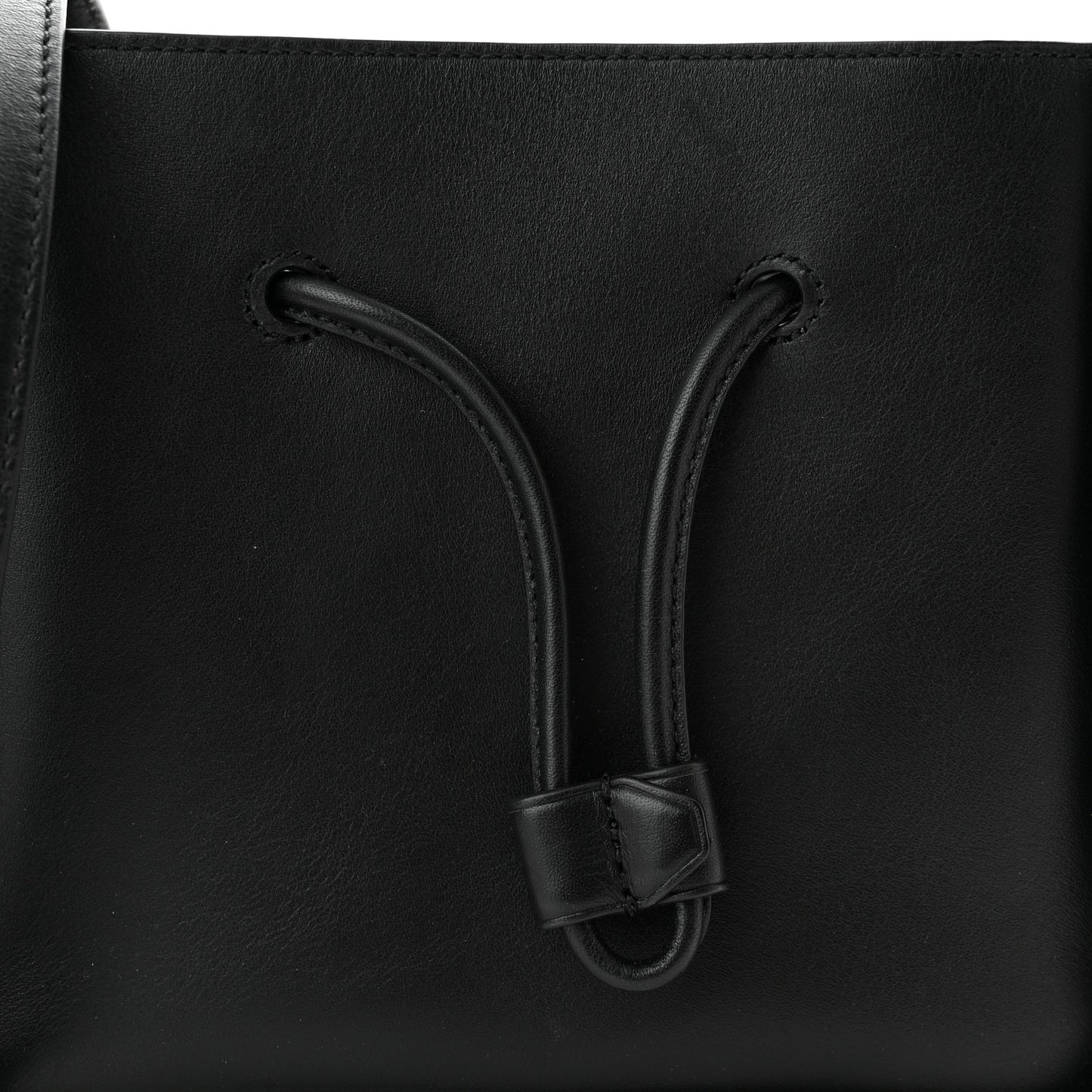 Smooth Calfskin Mini Soleil Bucket Bag Black