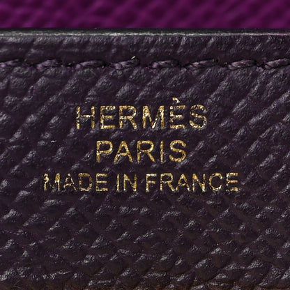 Hermes Epsom Verso Kelly Longue Wallet Raisin Anemone 6 of 10