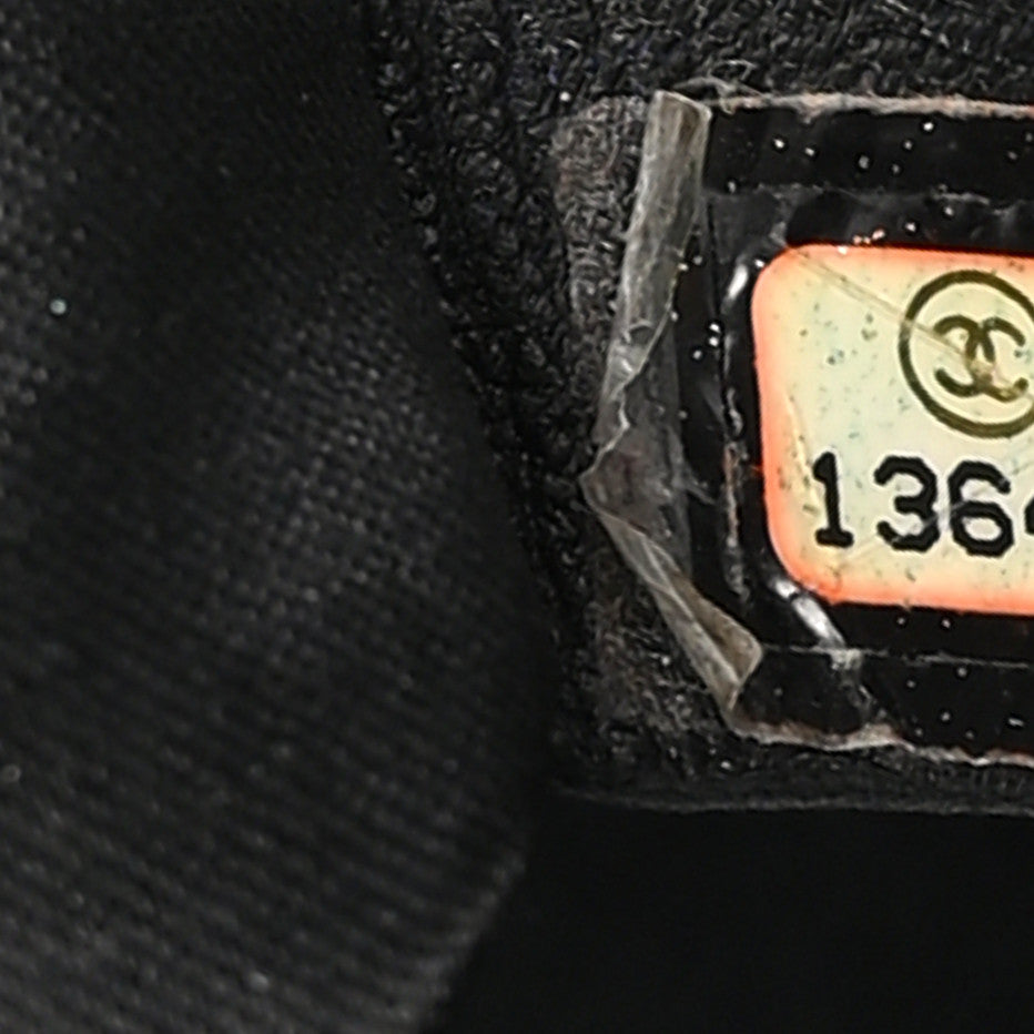 Glazed Calfskin Large On The Road Tote Black