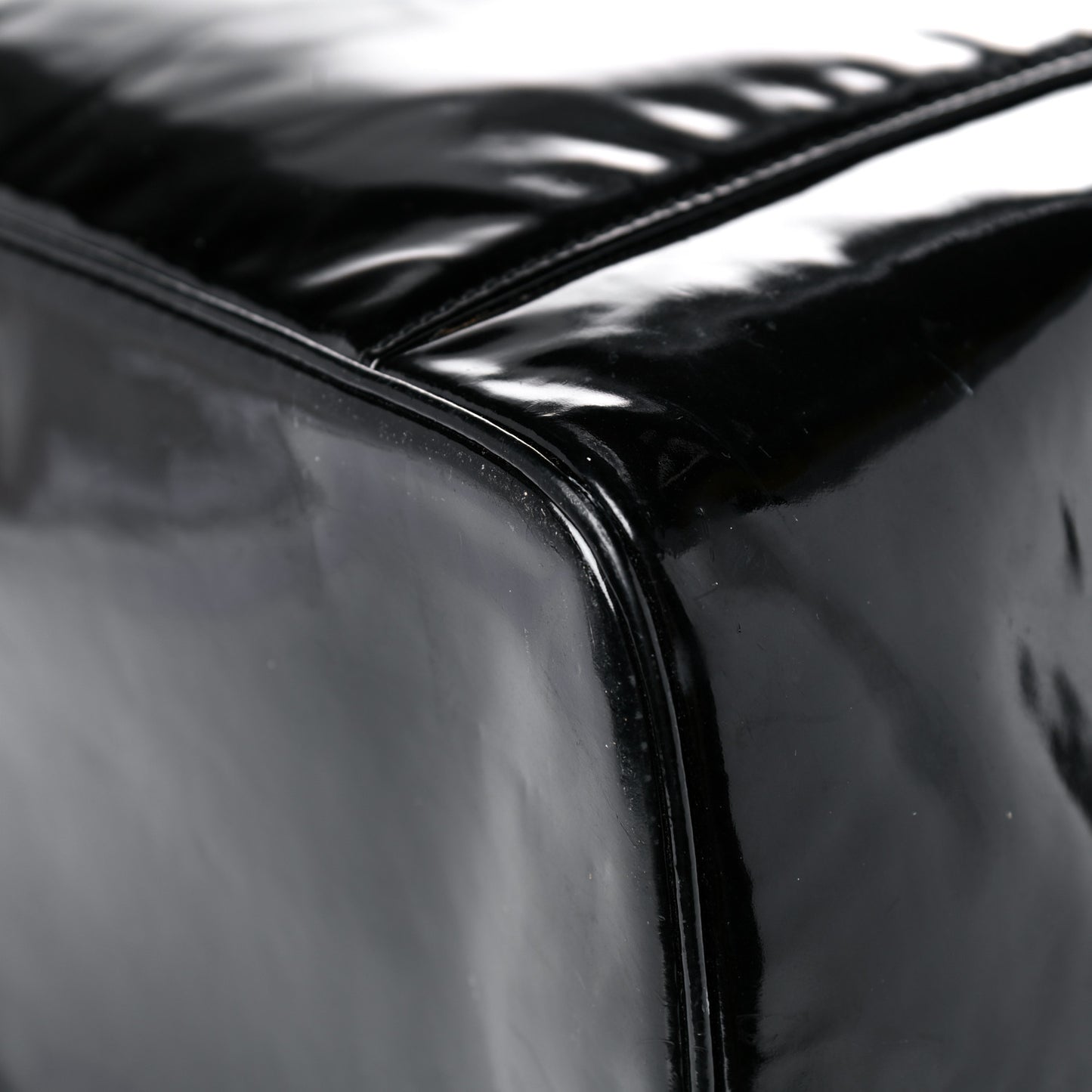 Patent CC Vanity Cosmetic Case Black