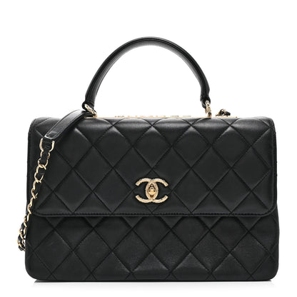 Chanel Lambskin Quilted Medium Trendy CC Flap Dual Handle Bag Black 1 of 10