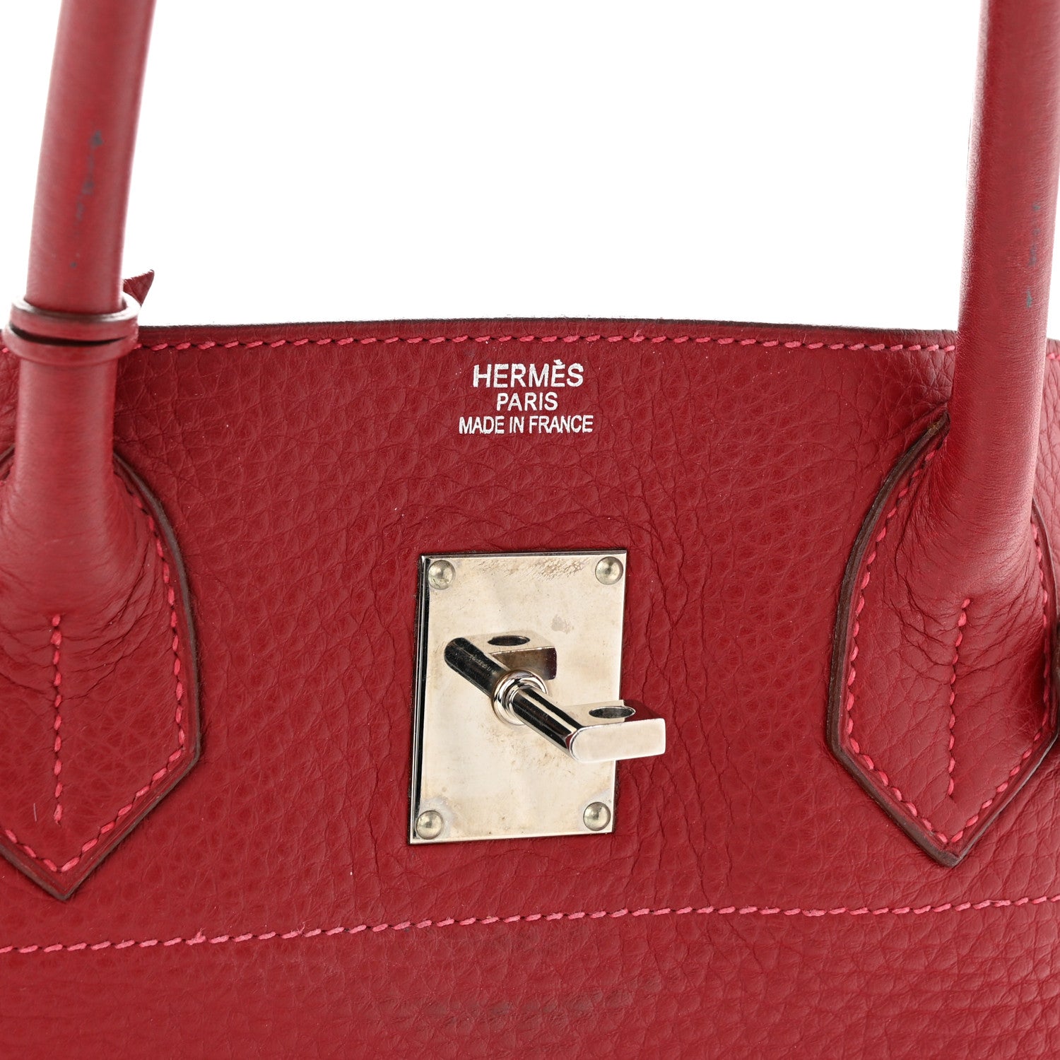 Hermes Taurillon Clemence JPG Shoulder Birkin 42 Rouge Casaque 6 of 14