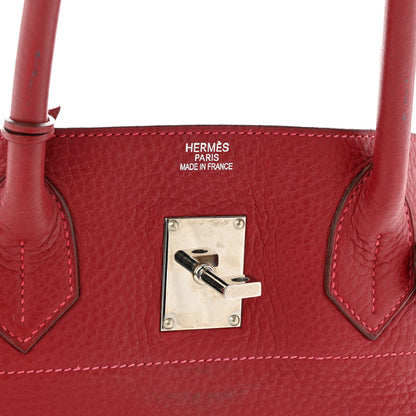 Hermes Taurillon Clemence JPG Shoulder Birkin 42 Rouge Casaque 6 of 14