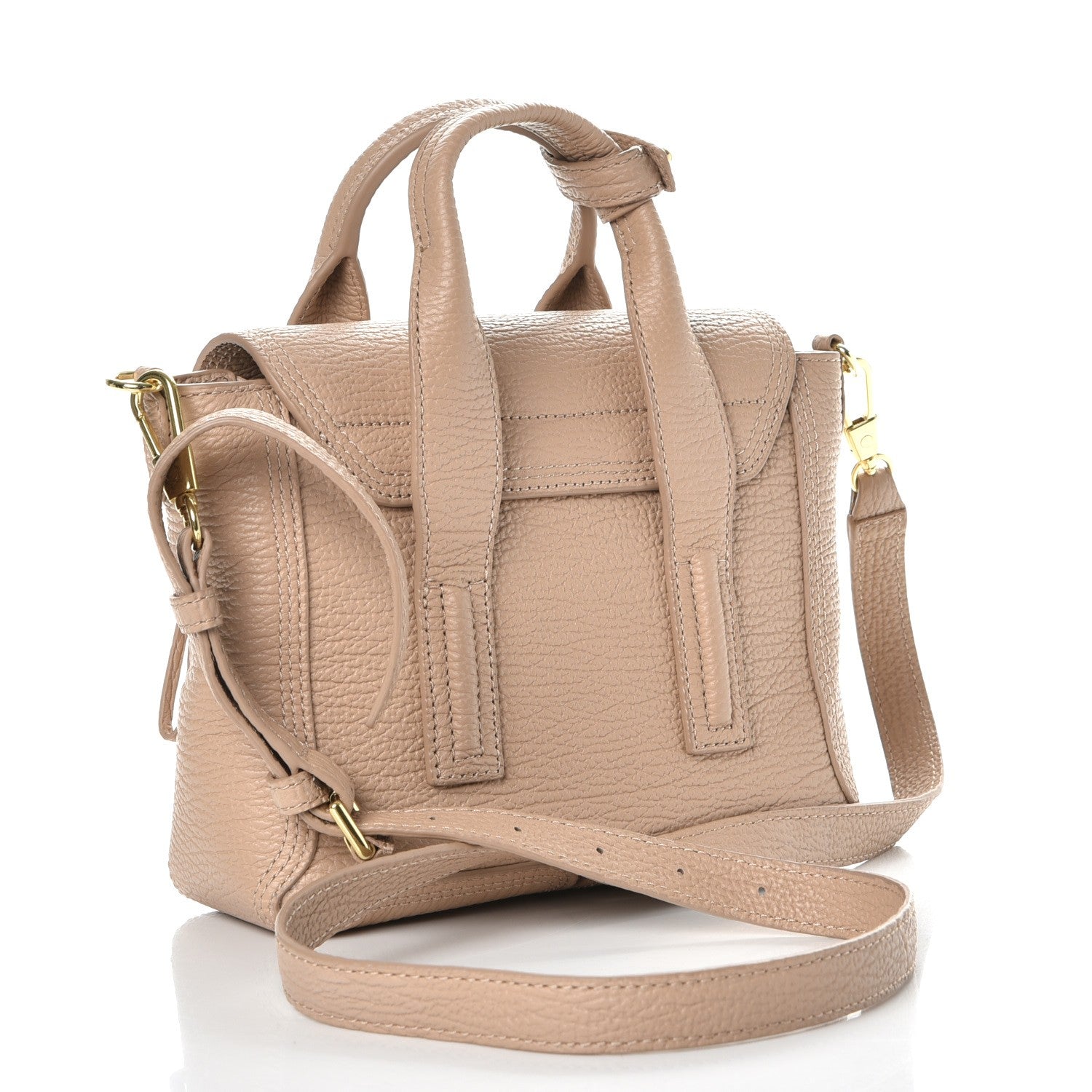 3.1 Phillip Lim 3.1 Textured Calfskin Mini Pashli Satchel Cashew 5 of 8