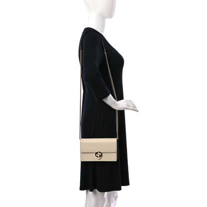 Gucci Dollar Calfskin Interlocking G Chain Wallet Ivoire 2 of 7