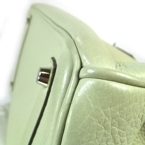 Hermes Taurillon Clemence Birkin 35 Vert Pale Green 7 of 8