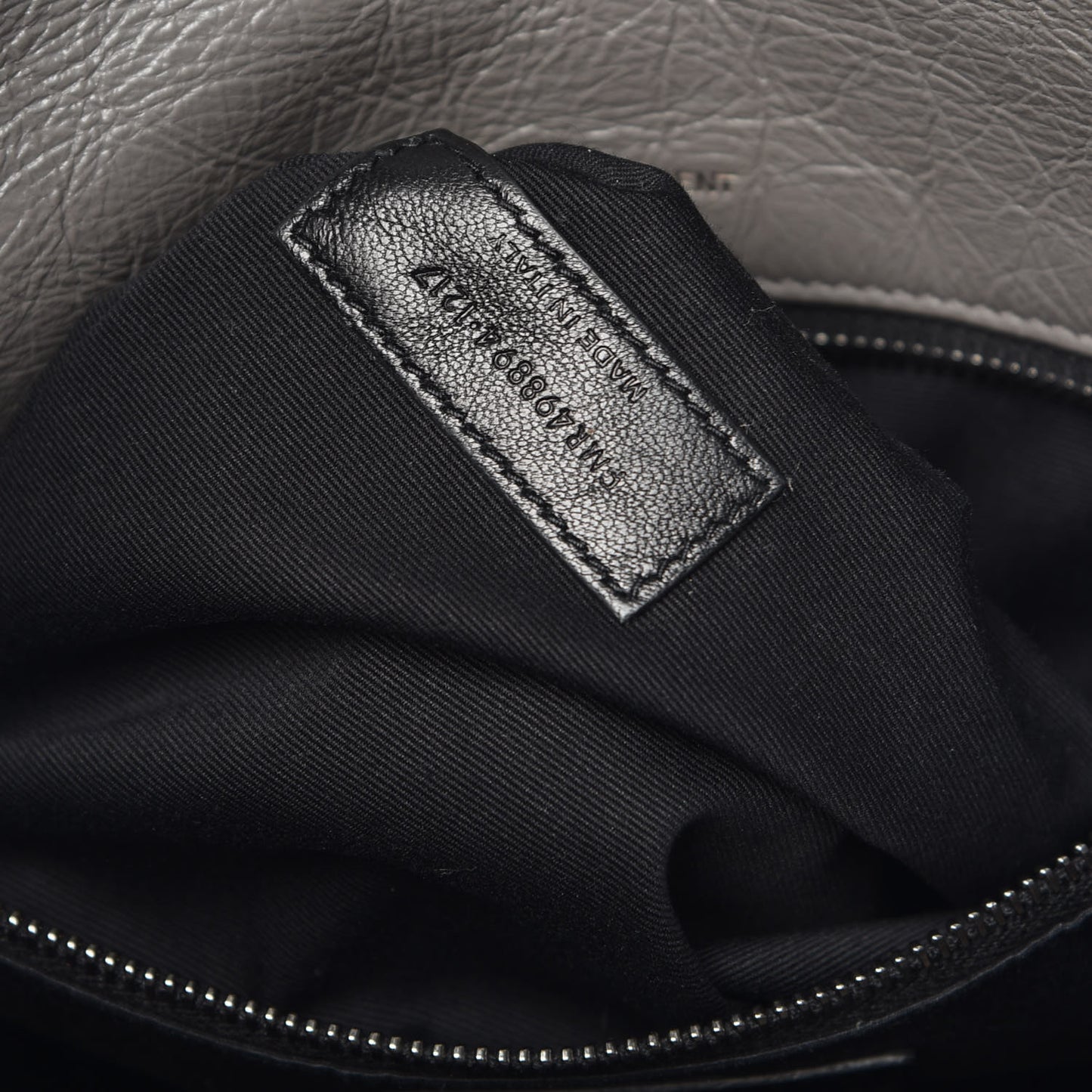 Crinkled Calfskin Matelasse Monogram Medium Niki Chain Satchel Fog