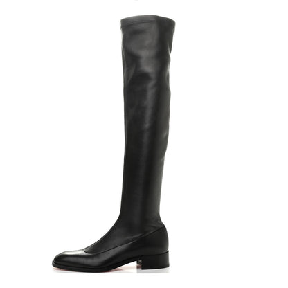 Christian Louboutin Nappa Theophila Stretch Over The Knee Boots 38 Black 1 of 7