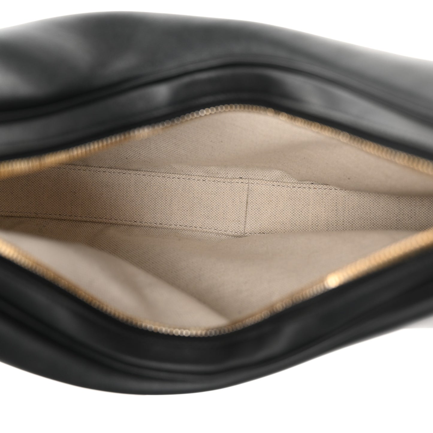 Aria Calfskin Web Large Attache Shoulder Bag Black