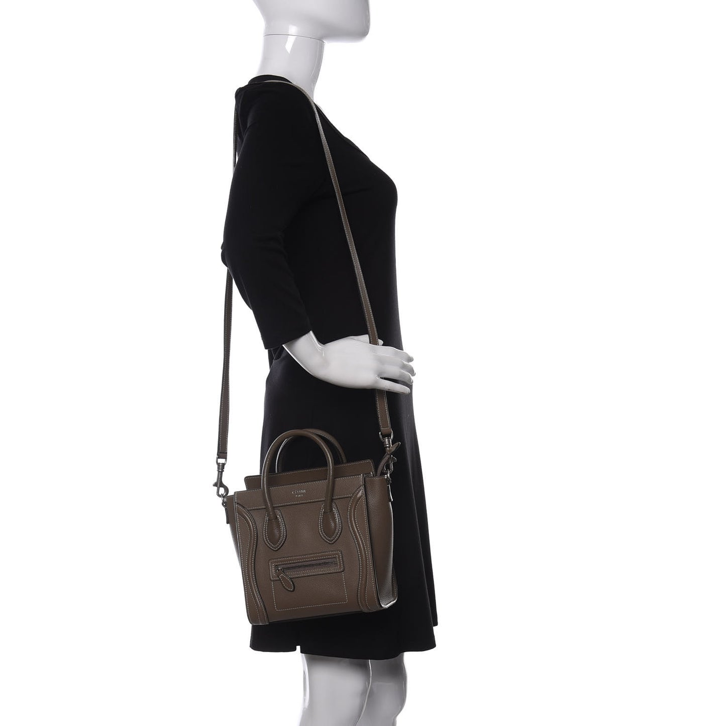 Drummed Calfskin Nano Luggage Souris