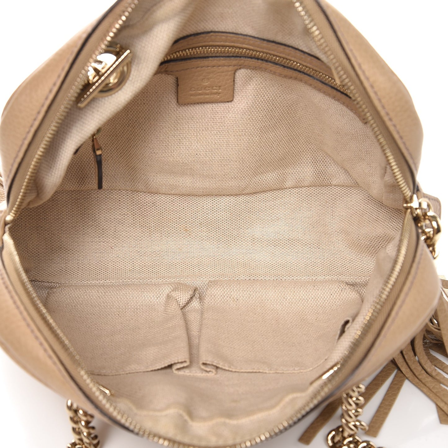 Pebbled Calfskin Small Soho Bowler Camelia