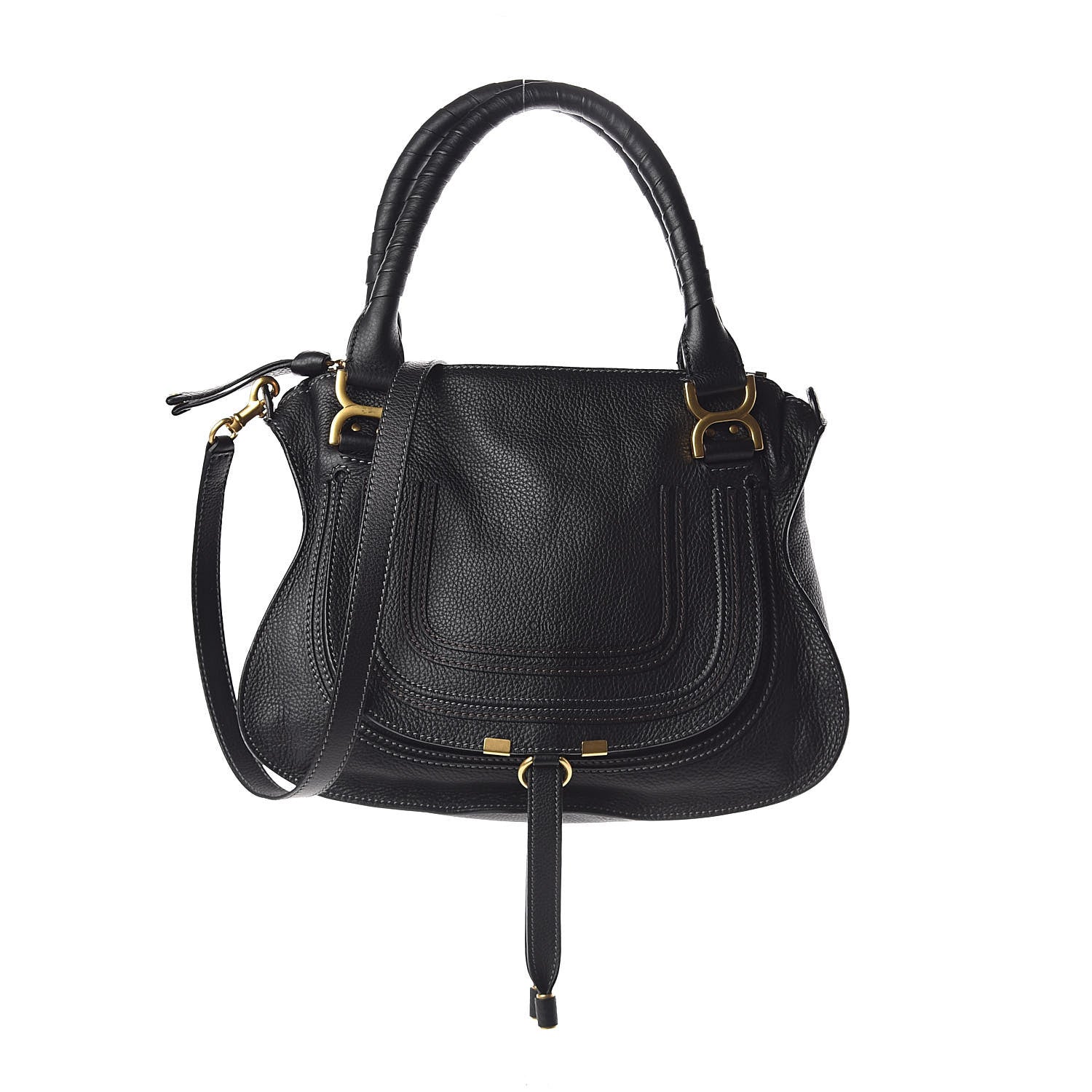 Chloe Calfskin Medium Marcie Satchel Black 1 of 9