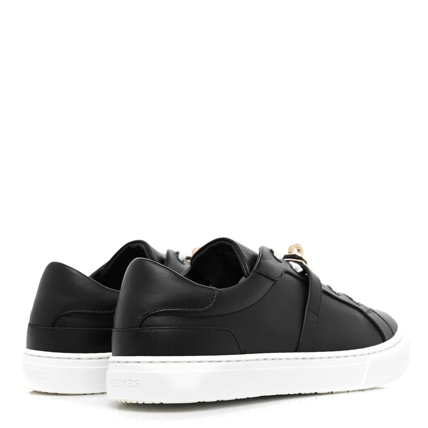 Hermes Calfskin Day Sneakers 37 Black 5 of 10