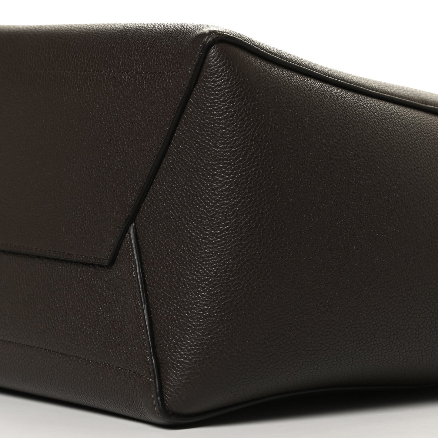 Soft Grained Calfskin Sangle Bucket Bag Brown