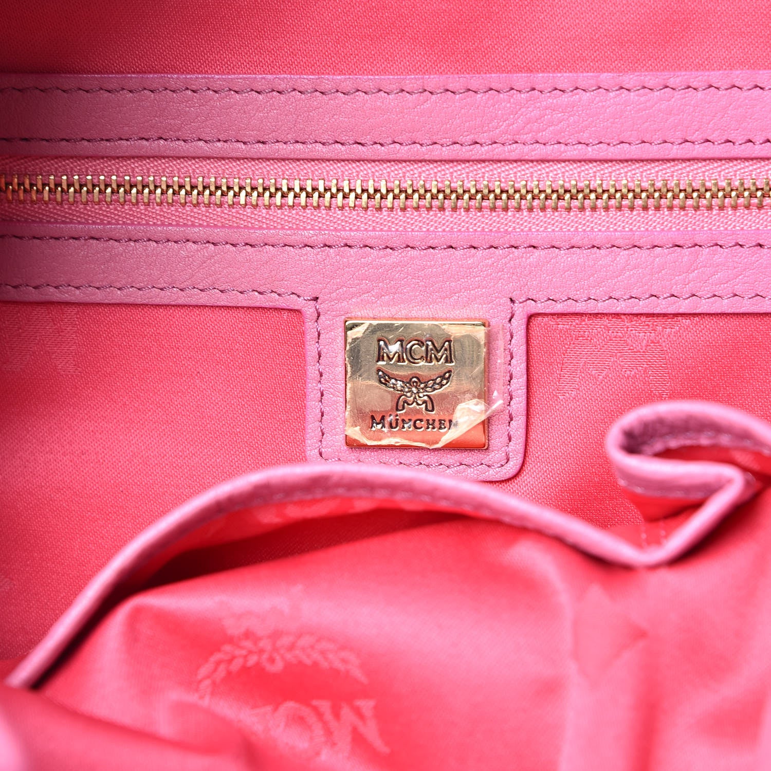 MCM Visetos Studded Medium Dual Stark Backpack Pink 7 of 11