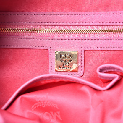 MCM Visetos Studded Medium Dual Stark Backpack Pink 7 of 11
