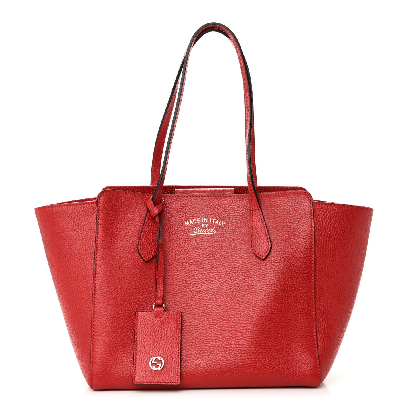 Dollar Calfskin Small Swing Tote Red