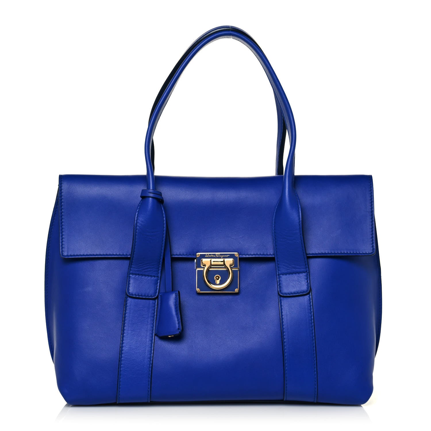 Salvatore Ferragamo Calfskin Sookie Shoulder Bag Blue 1 of 12