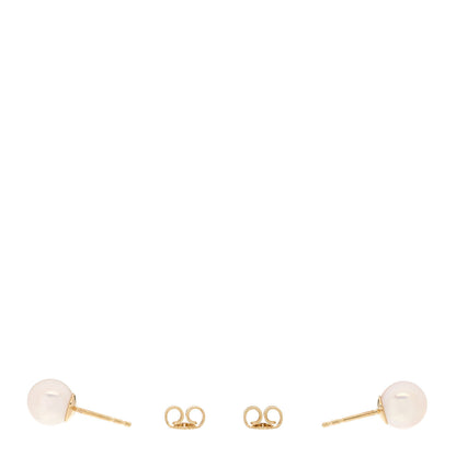Mikimoto 18K Yellow Gold Akoya Pearl 7.5-8mm Stud Earrings 3 of 5