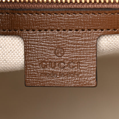 Gucci GG Supreme Monogram Azalea Calfskin Small Retro Interlocking G Tote Bag Beige Ebony Brown Sugar 6 of 9