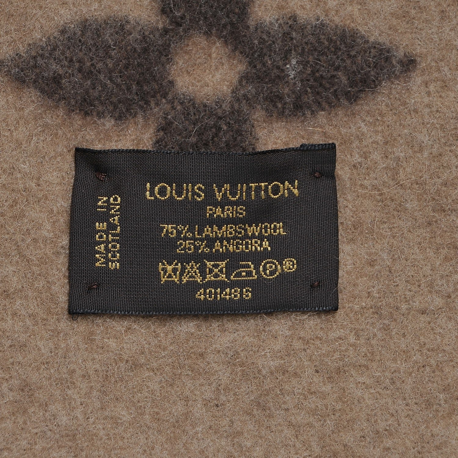 Louis Vuitton Wool Cashmere Monogram Blanket Marron 3 of 4