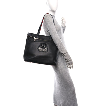 Christian Louboutin Empire Calfskin Studded Cabado Backpack Tote Black 3 of 10