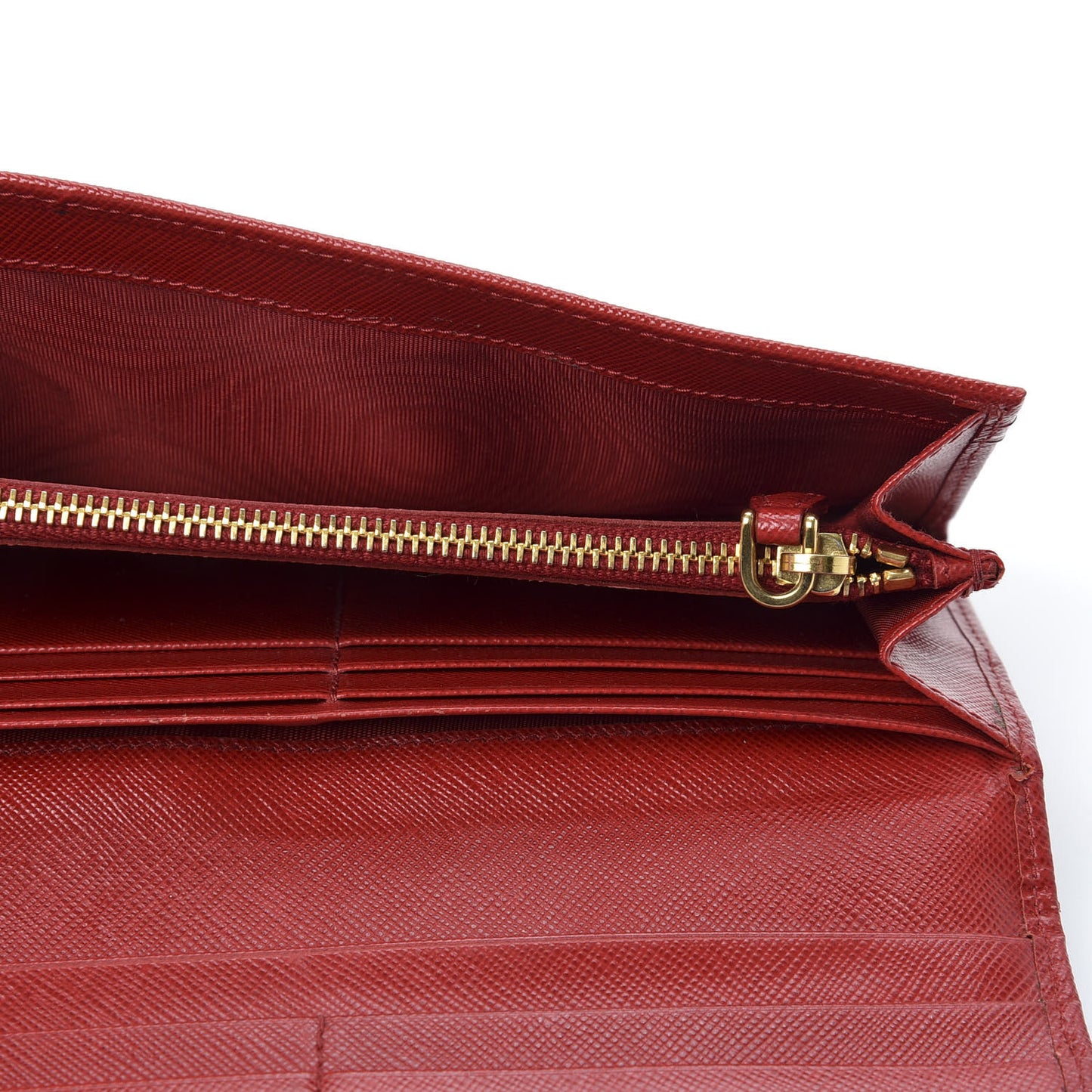 Saffiano Metal Continental Flap Wallet Fuoco