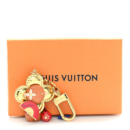 Louis Vuitton Wood Chinese New Year Vivienne Bag Charm Red Gold 5 of 5