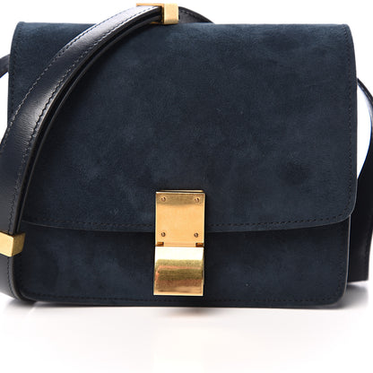 Celine Suede Small Classic Box Flap Bag Petrol 8 of 9