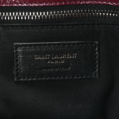 Saint Laurent Crinkled Calfskin Matelasse Monogram Medium Niki Chain Satchel Burgundy 6 of 8