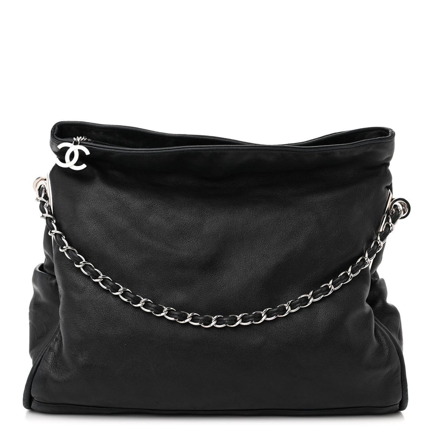 Lambskin Large Ultimate Soft Tote Black