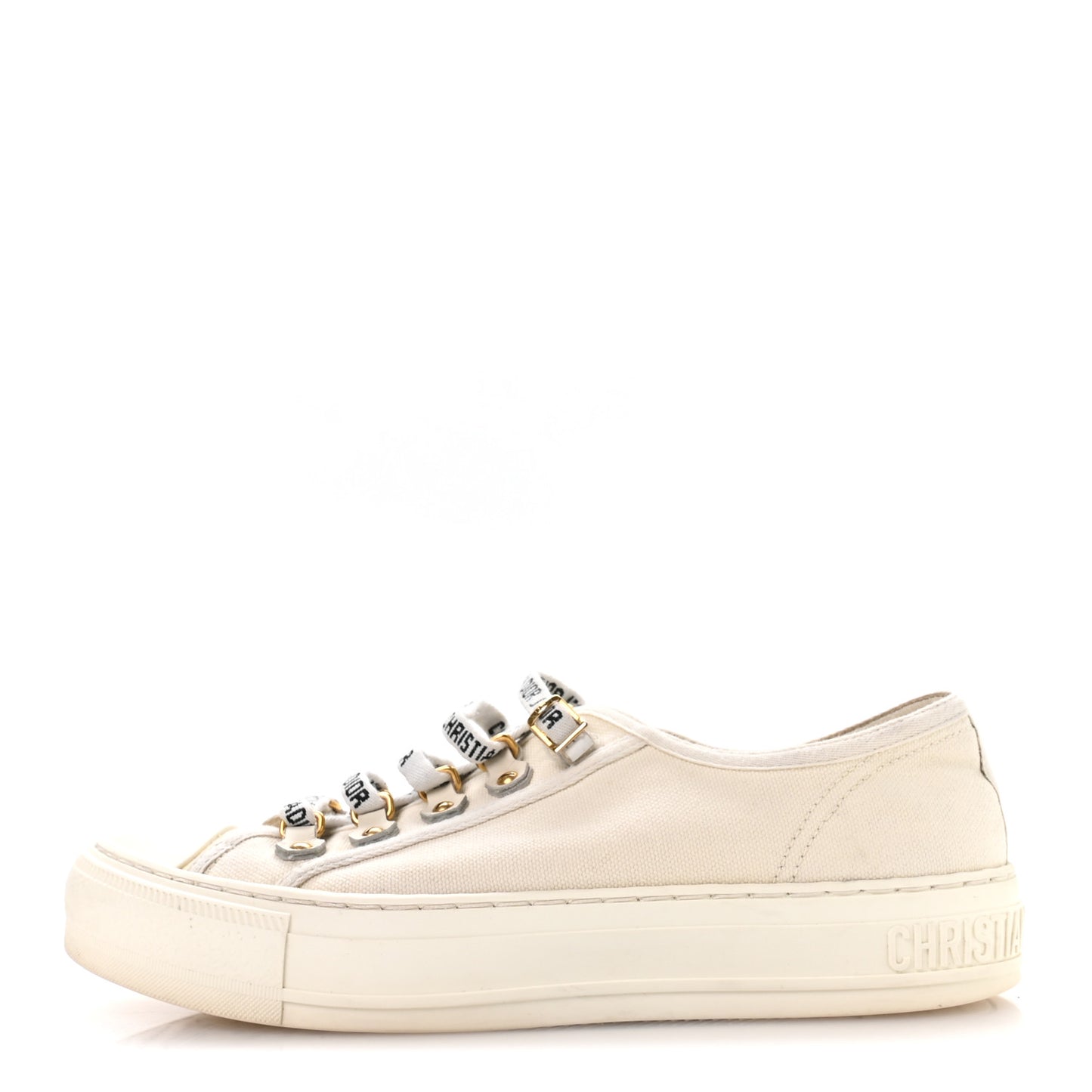 Canvas Walk'N'Dior Low Top Sneakers 38.5 White