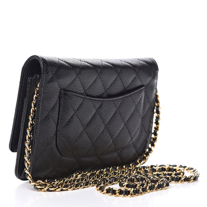 Chanel Caviar Quilted Wallet On Chain WOC Black 3 of 11