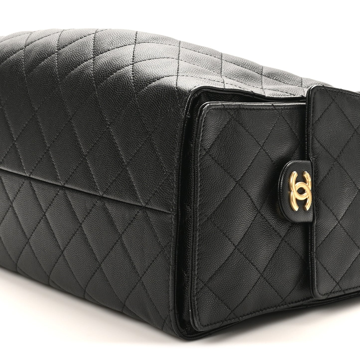 Caviar Quilted Medium Chanel 25 Handbag Black