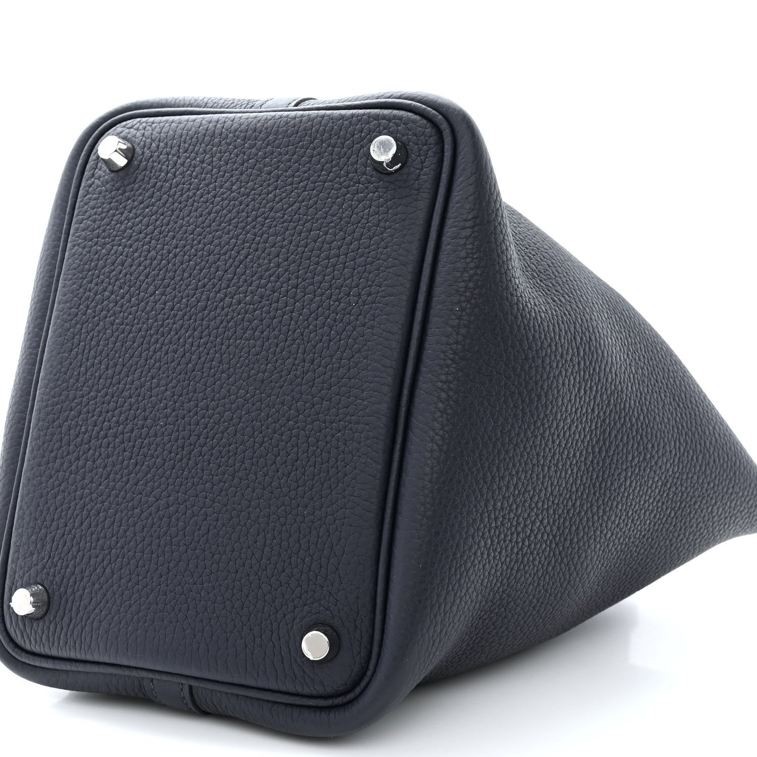 Hermes Taurillon Clemence Matte Alligator Picotin Lock Touch 22 Bleu Nuit 10 of 11