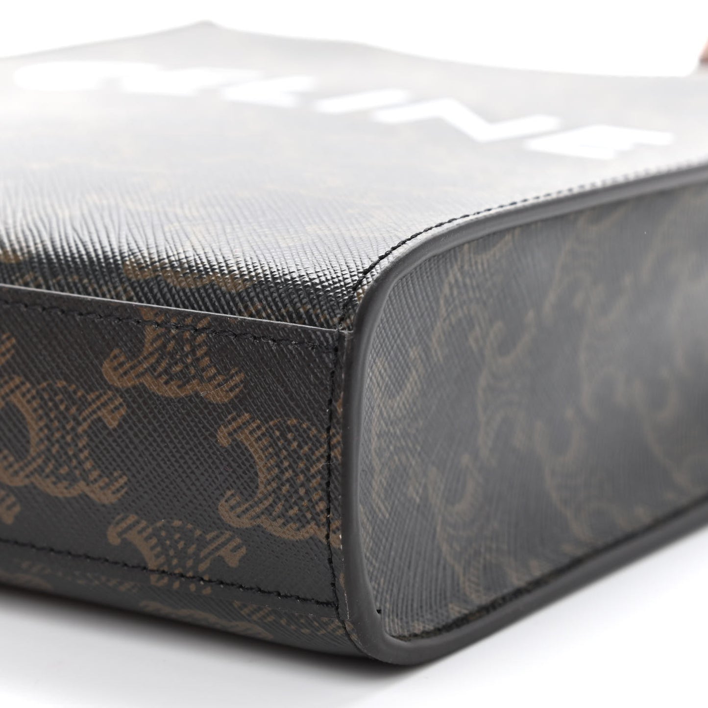 Triomphe Canvas Calfskin Mini Vertical Cabas Tan