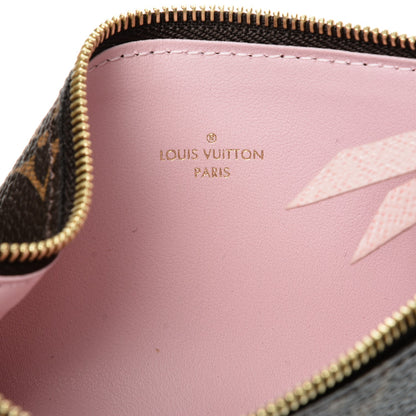 Louis Vuitton Monogram Felicie Chain Wallet Zippered Insert Rose Ballerine 6 of 6