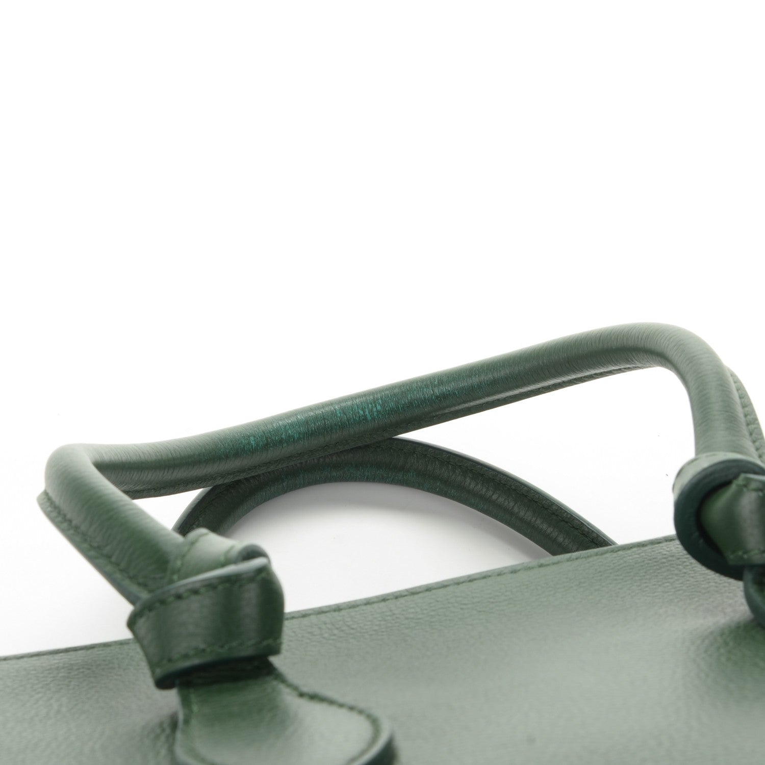 Celine Crisped Calfskin Small Tie Knot Tote Dark Green 9 of 9