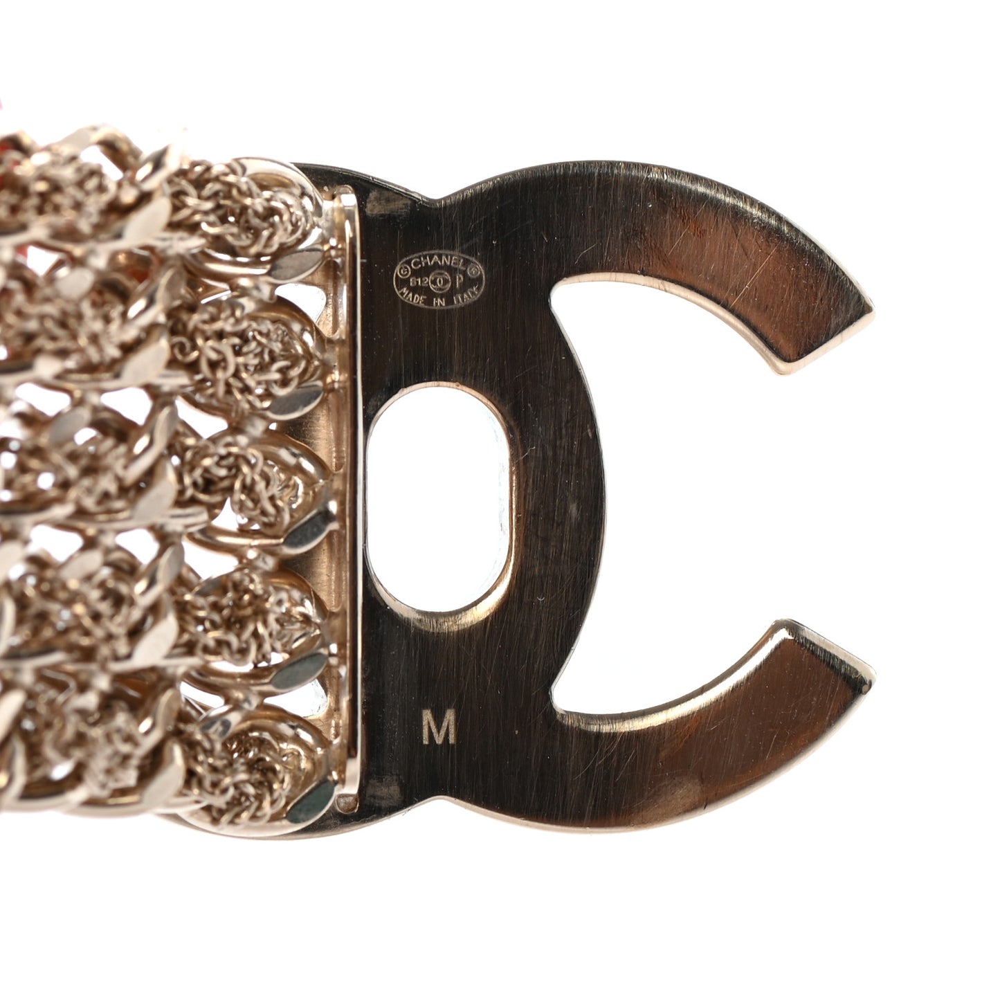 Metal CC Turnlock Multistrand Chain Bracelet Gold Gold